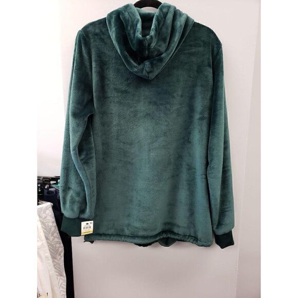 Ideology NWT Green Soft Faux-Fur Zipper Hoodie XS‎ - Picture 3 of 5